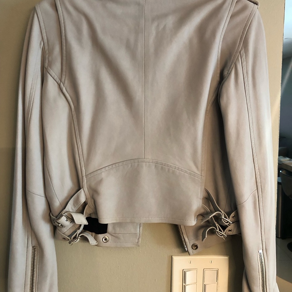 IRO Women's Gray Leather Jacket - Picture 8 of 10